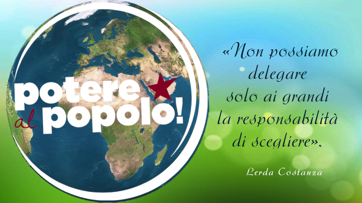 Sarà un popolo intero che chiede e si fa portavoce di istanze condivise. Non possiamo delegare solo ai grandi la responsabilità di scegliere. 